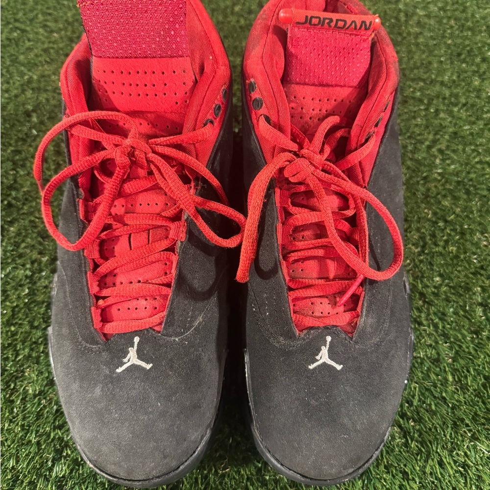Women’s Air Jordan 14 Red and Black Athletic Shoes